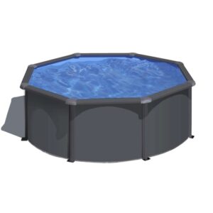 Piscina fuori terra tonda in acciaio antracite Gre Ø 300 H 120 cm