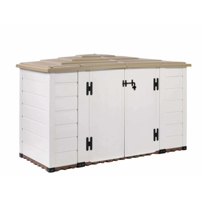 Box bidoni Garofalo Tuscany Evo 200, 212x88x133cm, in PVC, con fondo.
