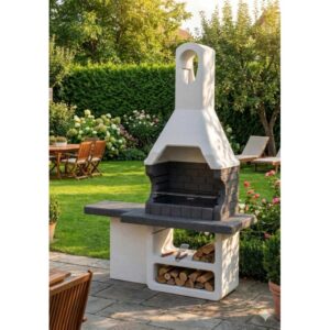 Barbecue in muratura Ulisse appendice laterale griglia 67x40 cm