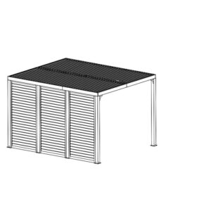 Veneziana in alluminio 360 cm per pergola 3630 e 3660