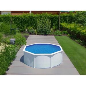 Piscina in acciaio fuori terra Fidji Ø 300x120 cm rotonda bianco
