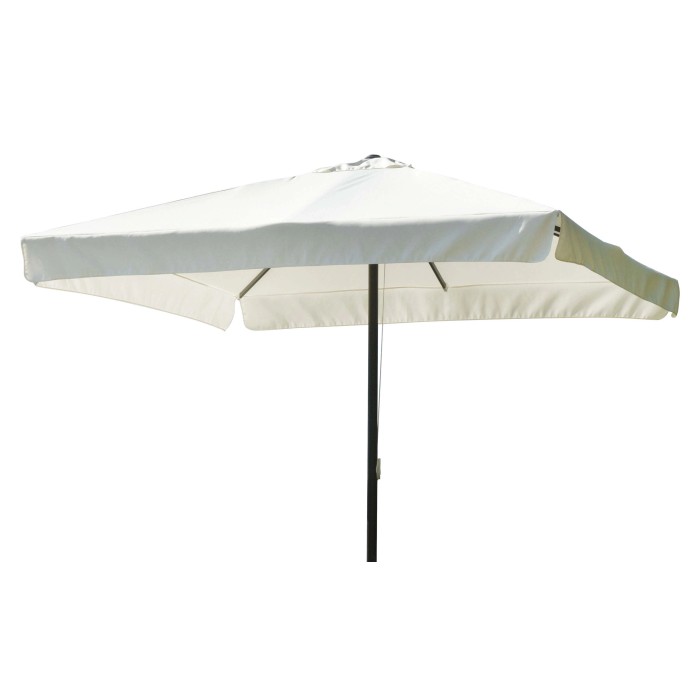 Ombrellone da mercato quadrato bianco t.b.t. per giardino o terrazzo.