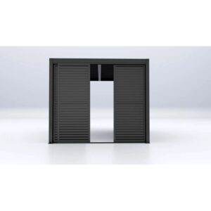 Accessorio per gazebo t.b.t., parete a lamelle grigia