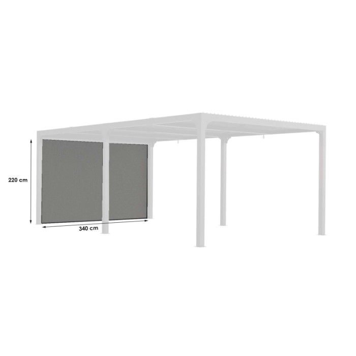 Tenda accessoria per pergola bioclimatica 3630 e 3660 antracite