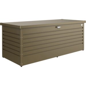 Biohort FreizeitBox 180 in bronzo metallizzato: box universale in acciaio per giardino e terrazza.