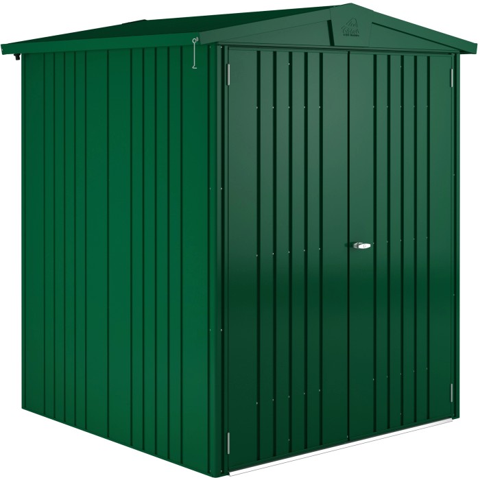 Casetta da giardino in metallo Biohort Europa, verde scuro, 2,4 m², con porta. Casette da giardino per esterni.