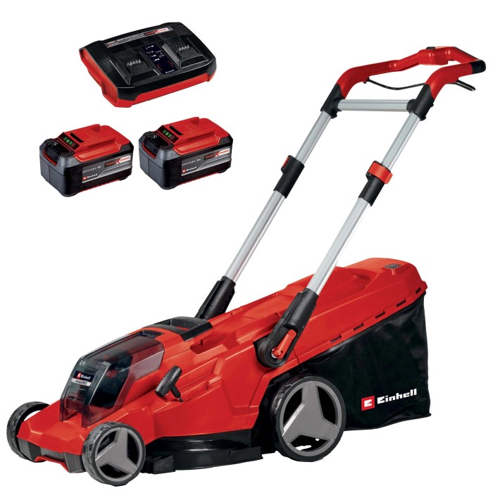 Tagliaerba a batteria Einhell Rasarro 36/42 con batterie e caricabatterie.