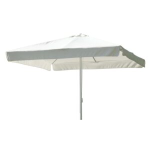 Ombrellone da mercato t.b.t. bianco con forma quadrata.