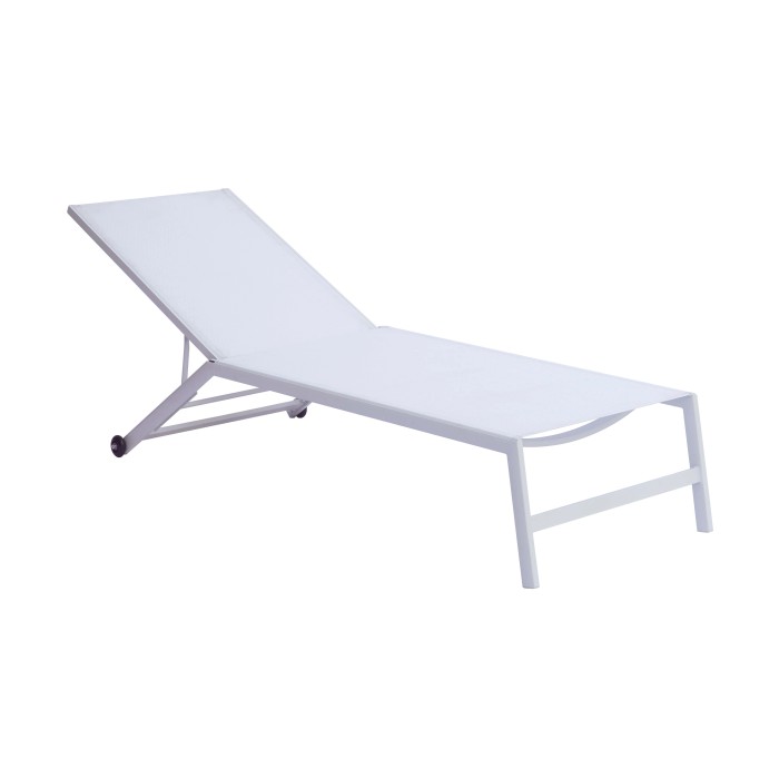 Acquista lettino prendisole bianco t.b.t. per giardino e terrazza.