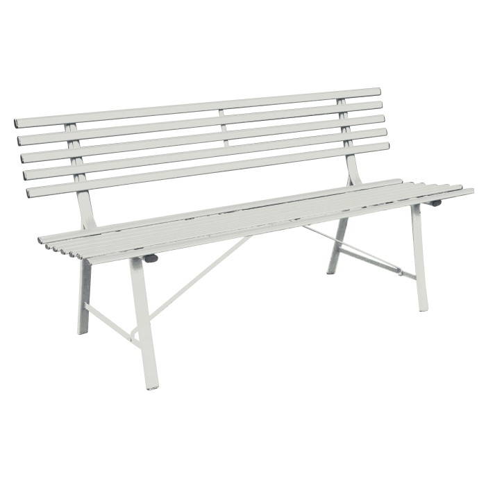 Panca da giardino in metallo bianco t.b.t. per esterni.