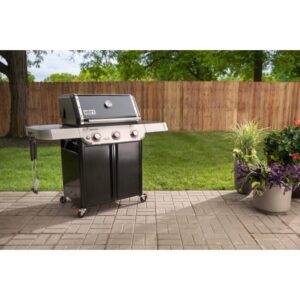 Barbecue a gas Weber Genesis E-315 3 bruciatori nero con ripiano laterale