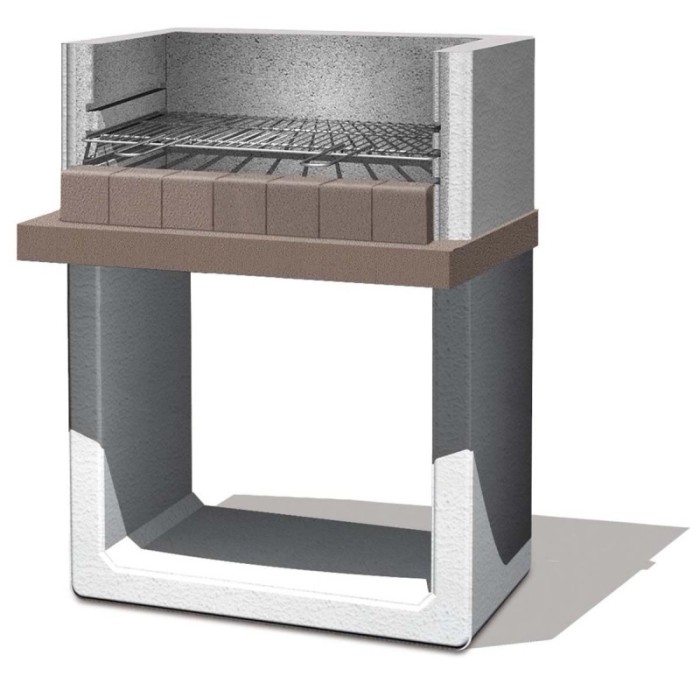 Barbecue in muratura Paxi griglia 67x40 cm su 3 altezze