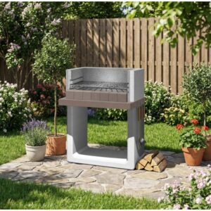 Barbecue in muratura Paxi griglia 67x40 cm su 3 altezze
