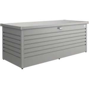 Biohort Box da giardino 180, grigio quarzo metallizzato, box universale per utensili da giardino.