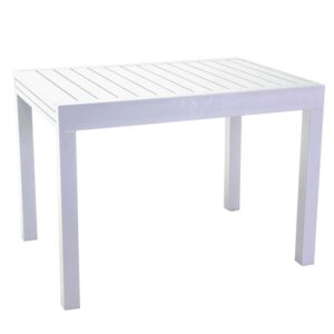 Tavolo da giardino allungabile Cleveland in alluminio bianco 125/250x75x75 cm