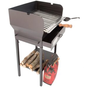 Barbecue a carbonella t.b.t. con ripiano per legna e carbone.