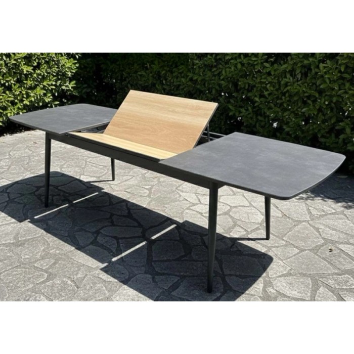 Tavolo allungabile da giardino Aster in alluminio 166-254x100x76 cm