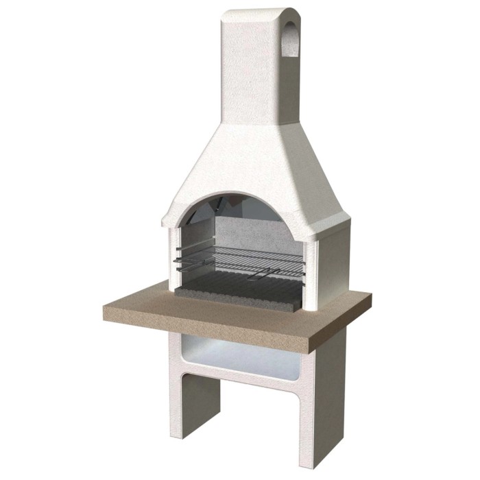 Barbecue in muratura Adige legna e carbonella piano lavoro 103x80 cm