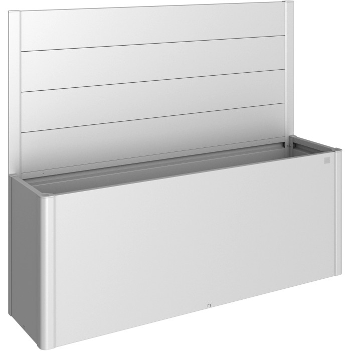 Biohort Belvedere paravento per fioriera in argento metallizzato, accessorio per aiuole rialzate.