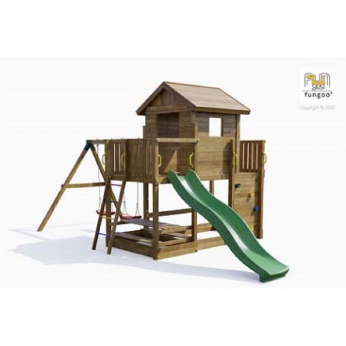 Gioco da giardino Funny con scivolo e altalene 345x284xh210 cm