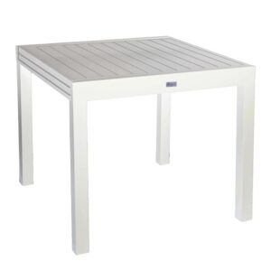 Tavolo da giardino allungabile Sullivan in alluminio bianco 90/180 cm H 73 cm
