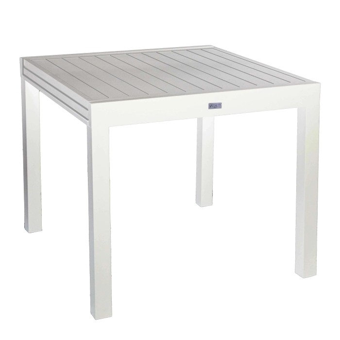 Tavolo da giardino allungabile Sullivan in alluminio bianco 90/180 cm H 73 cm
