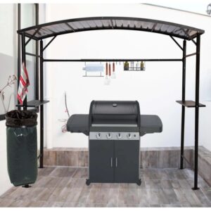 Tettoia barbecue in acciaio antracite 167x128 cm