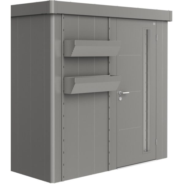 Biohort FloraBoard Grigio quarzo-metallizzato per casetta Neo: Fioriere per montaggio a parete.