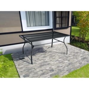 Tavolo a rete in ferro160x100 cm ferro antracite