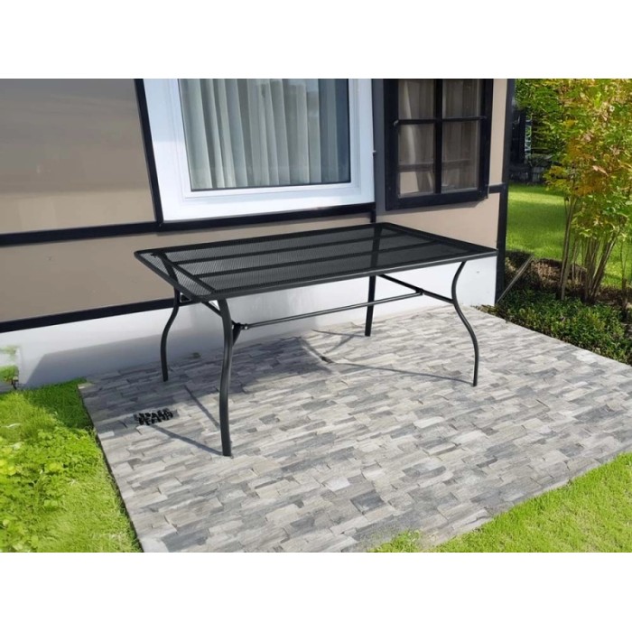 Tavolo a rete in ferro160x100 cm ferro antracite