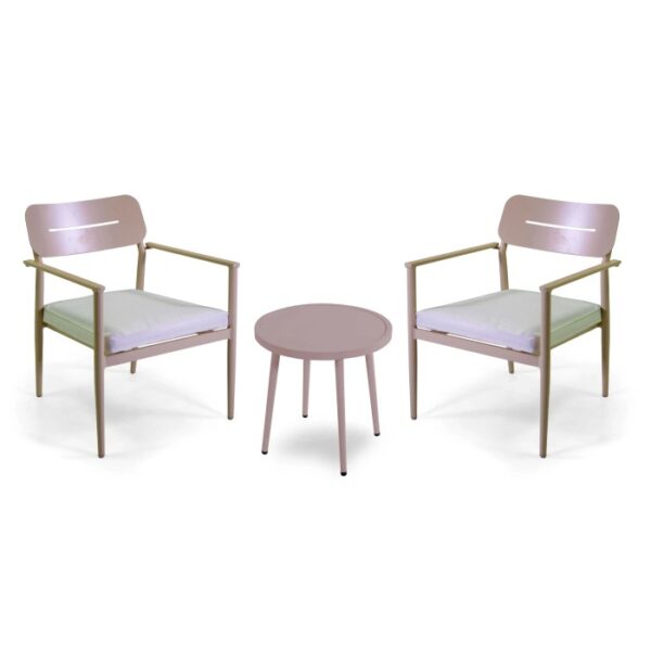 Salotto da giardino Ibiza in alluminio beige 2 posti