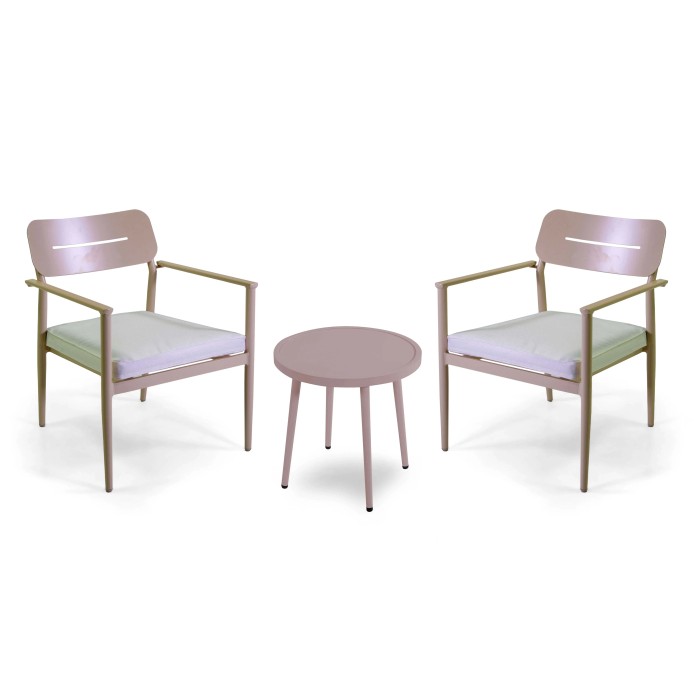 Salotto da giardino Ibiza in alluminio beige 2 posti