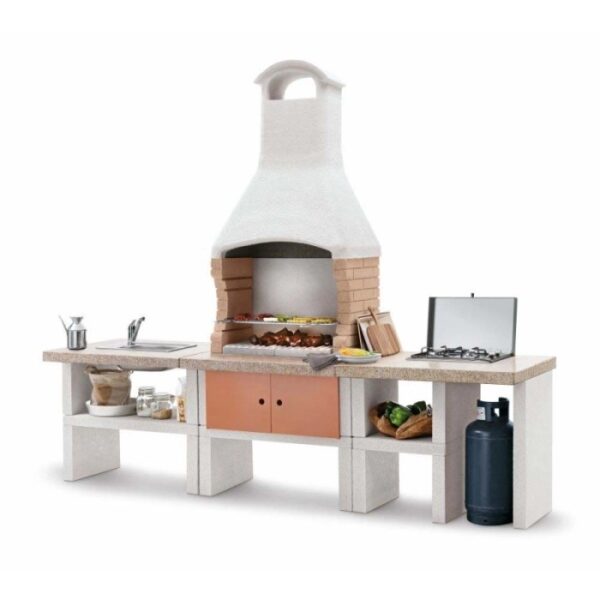 Cucina da esterno completa Ariel 270x70x237 cm