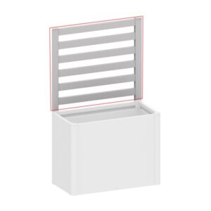 Biohort grigliato, argento-metallizzato, per aiuola rialzata lato 1m. Accessorio per piante.
