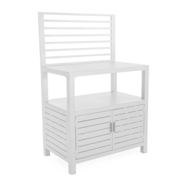 Armadio da esterno basso in alluminio bianco 90x56x141 cm