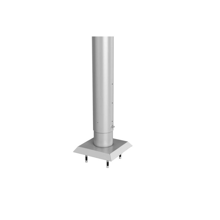 Palo Biohort per schermo privacy, 180 cm, argento metallizzato, da avvitare.