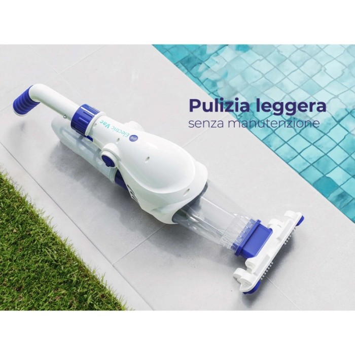 Pulitore per piscina Gre Electric Vac cordless bianco per piscine fino a 60m².