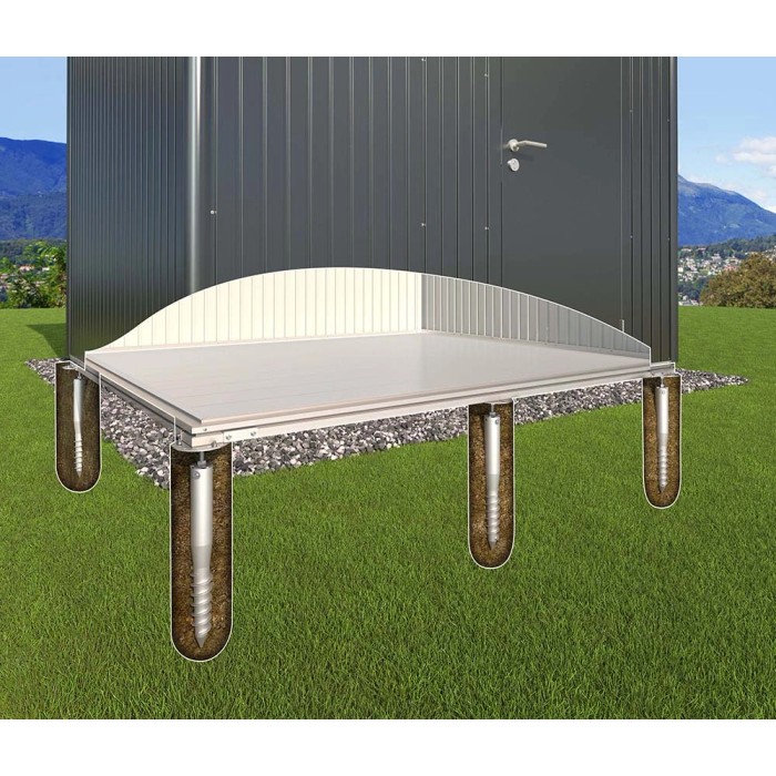 Fondazione Biohort SmartBase Plus per casetta da giardino Europa 2 con viti di terra.