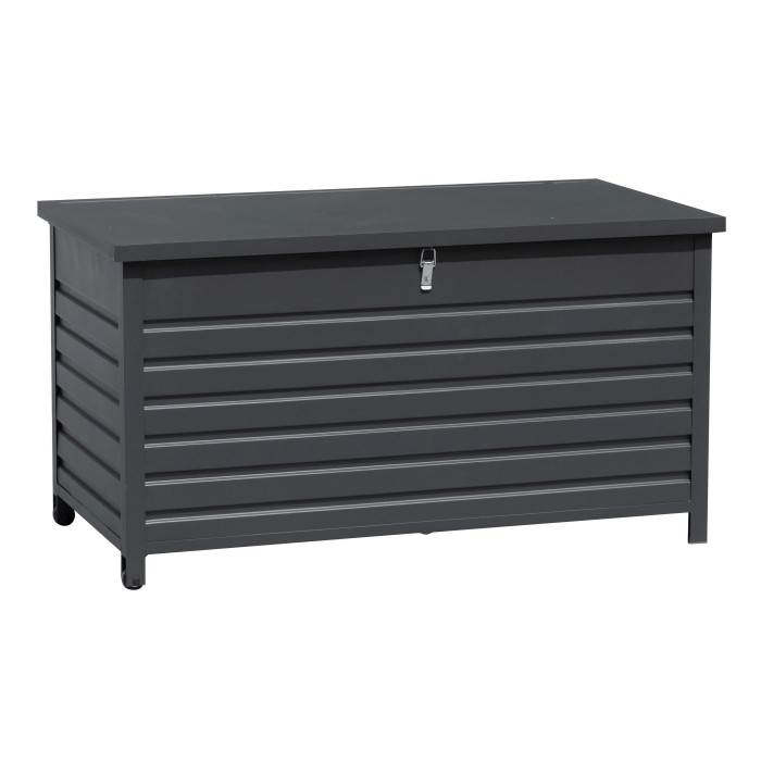 Box universale t.b.t. grigia con linee orizzontali e piccola chiusura.
