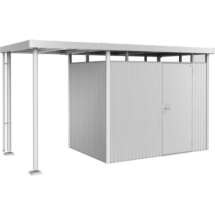 Tetto laterale Biohort per casetta da giardino HighLine 2, argento metallizzato, 150x195x222 cm.