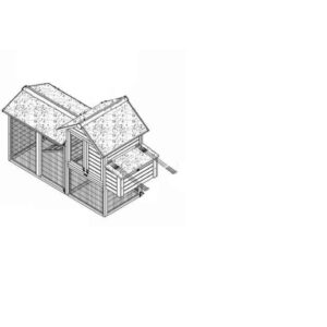 Pollaio in legno a doppio corpo H151xP76xL186 cm