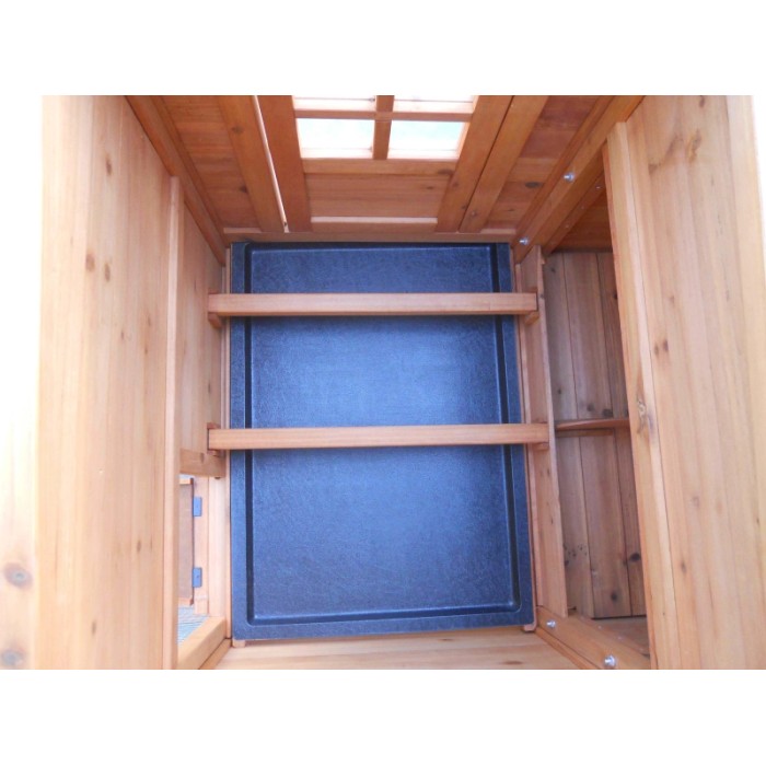 Pollaio in legno a doppio corpo H151xP76xL186 cm