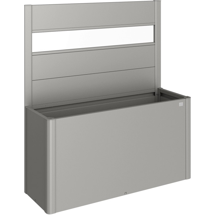 Biohort Belvedere paravento per aiuola rialzata con vetro acrilico, grigio quarzo metallizzato, misura 150.