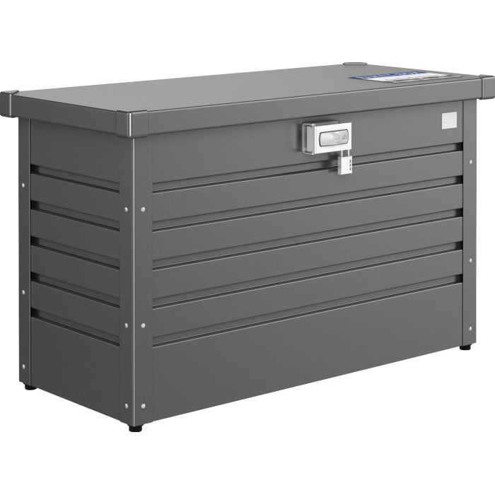 Biohort Box Pacchi 100, grigio scuro metallizzato, 101x46x61cm. Box universale per la consegna di pacchi con serratura.