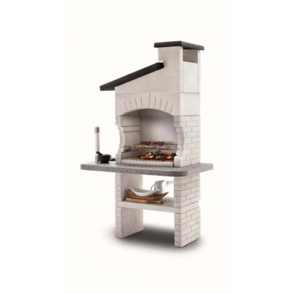 Barbecue a carbonella Palazzetti Guanaco griglia 68x40 cm in cemento