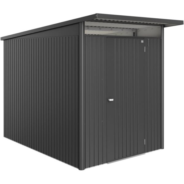 Casetta da giardino in metallo Biohort AvantGarde ECO Gr. A3 grigio scuro metallizzato con porta standard.