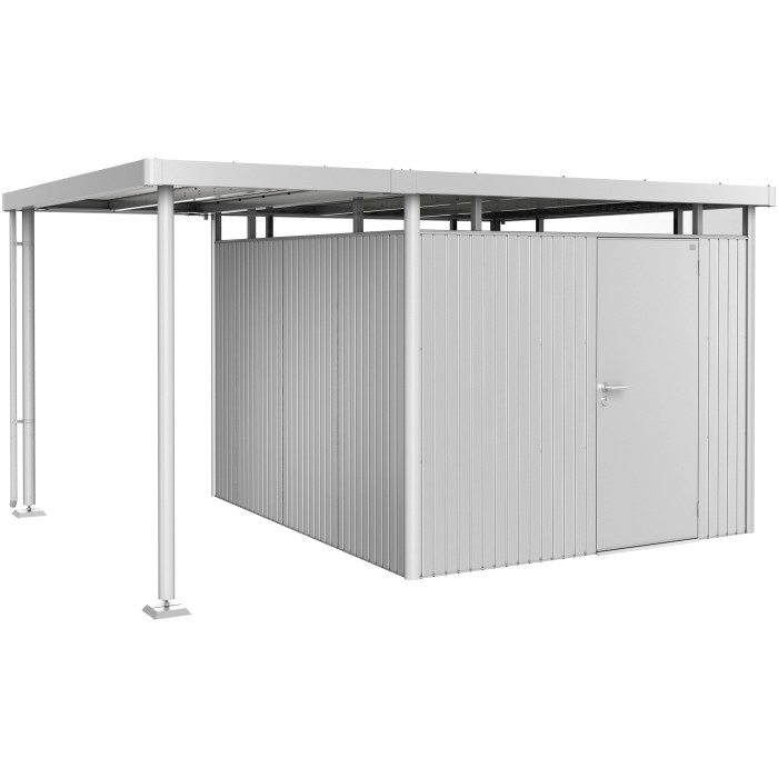 Tetto laterale Biohort per casetta da giardino HighLine 5, argento-metallizzato, 150x315x222 cm.