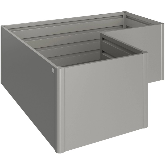 Biohort Letto rialzato da giardino in metallo L, Grigio quarzo-metallizzato, 201x201x77 cm. Ideale per il giardinaggio.