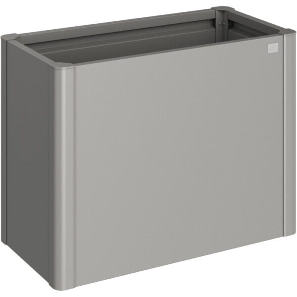 Aiuola rialzata in metallo Biohort, grigio quarzo metallizzato, 77x102x53cm. Ideale per giardino e terrazzo.