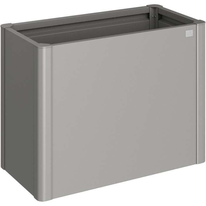 Aiuola rialzata in metallo Biohort, grigio quarzo metallizzato, 77x102x53cm. Ideale per giardino e terrazzo.